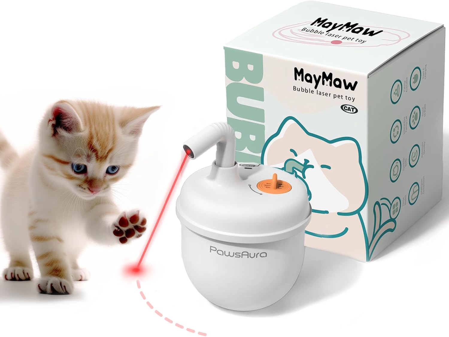 MayMaw Cat Toys, Cat Laser Toy, Automatic Kitten Toys Adopt Tumbler Design, Cat Toys for Indoor Cats, Interactive Cat Toys for Cats to…