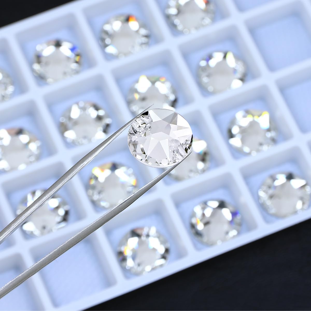 DONGZHOU Round Shape Crystal Sew On Rhinestones Flatback Fancy Stone K5 Rhinestones with Holes Sewing Crystals Gemstone Strass for Clothes, Garments, Dress, Jewelry,Shoes and DIY - Image 3