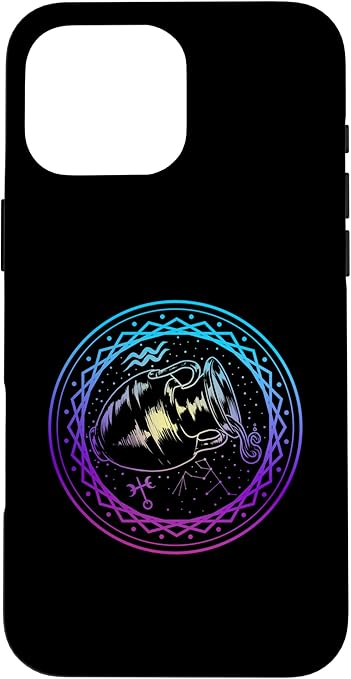 Aquarius Zodiac Sign January February Birthday Sign Case for iPhone 16 Pro Max