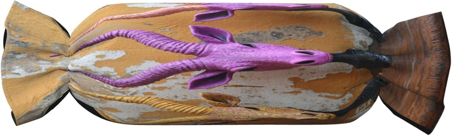 Colorful Antelope Head Cylindrical Pillow-Premium Bed Pillows, Side Sleeper Neck Support, Decorative Candy Design, Soft and Durable