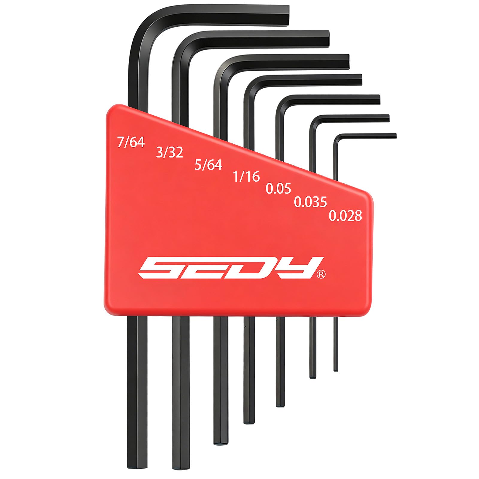 SEDY 7-Piece Mini Hex Key SAE Set, Imperial L Shape Allen Wrench