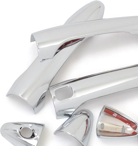 Miniatura 5 de Cubierta exterior de la manija de la puerta para KIA Cerato K3 Forte 2013-2014 cromo con agujeros de llave inteligentes 8 unidsset