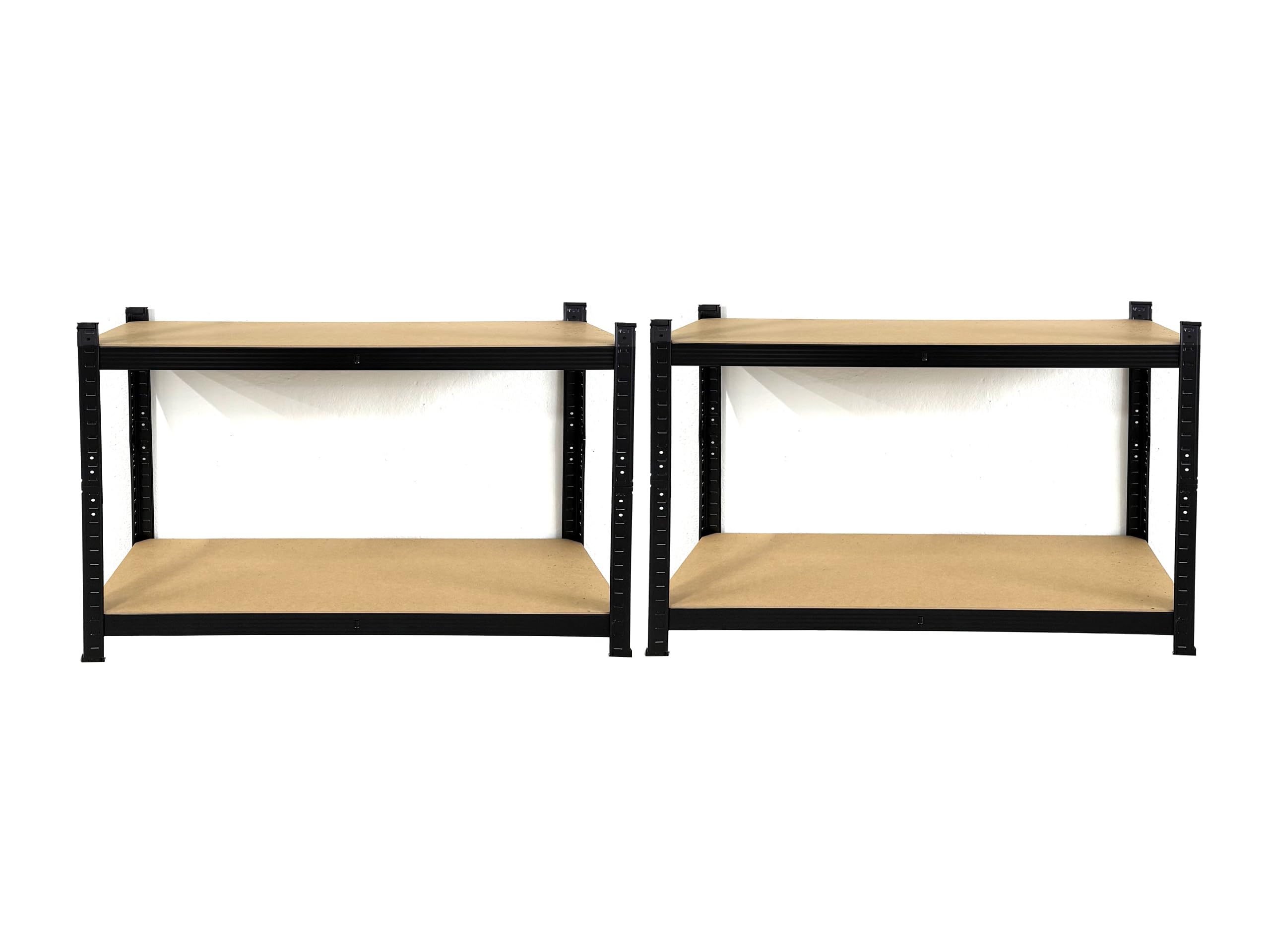 QUICK STAR Lagerregal, 90x40x180cm, 4 MDF Böden, 175kg pro Boden, Stahl Schwarz
