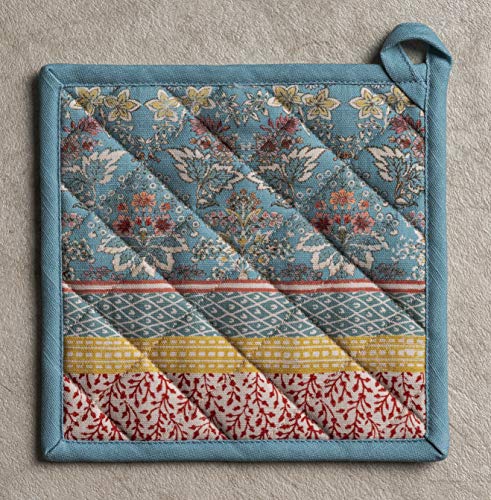 Maison d’Hermine Ofenhandschuh- und Topflappen-Set aus 100% Baumwolle (19 x 33 cm & 20 x 20 cm), hitzebeständige Handschuhe mit Schlaufe zum Anfassen heißer Pfannen, Muttertagsgeschenke