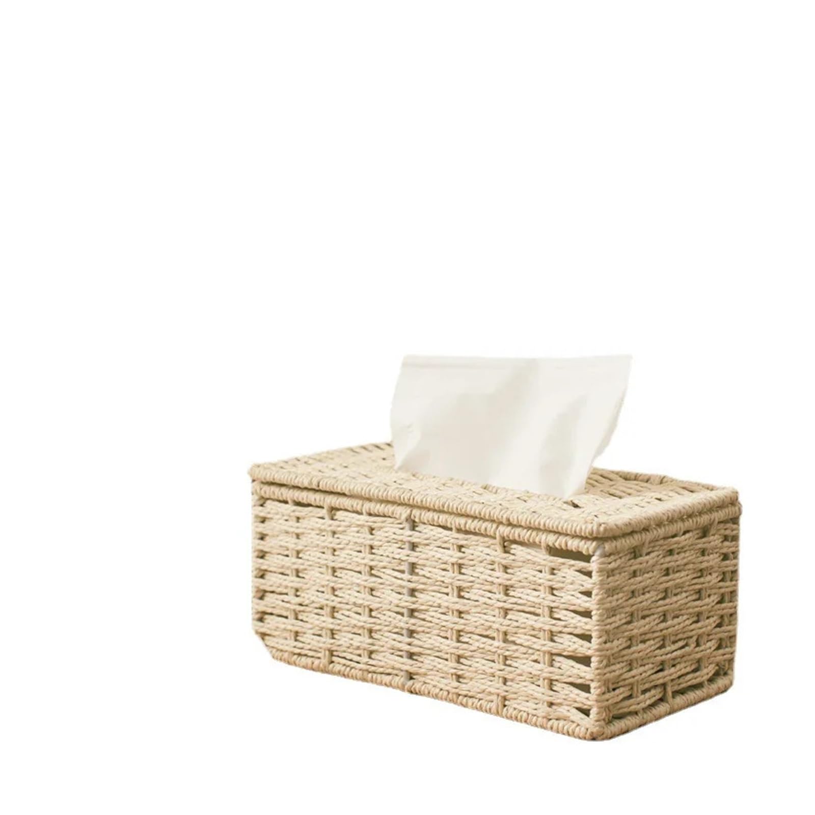 Osłona na pudełko z chusteczkami, Pudełko na chusteczki Wielokolorowy pojemnik serwetki Pokrywa do przechowywania(Beige)