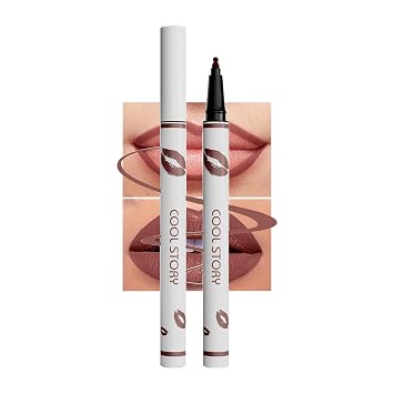 COOL STORY Lip Liner Pencil - Matte Lip Tint Stain Marker - Long Lasting Waterproof 06#