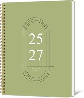 KamoyPlanner 2026-2027 Monthly Planner - 18-Month Spiral Bound Calendar Jan 2026-June 2027, 7.3x9.5" Waterproof Green Cover for Office School Home