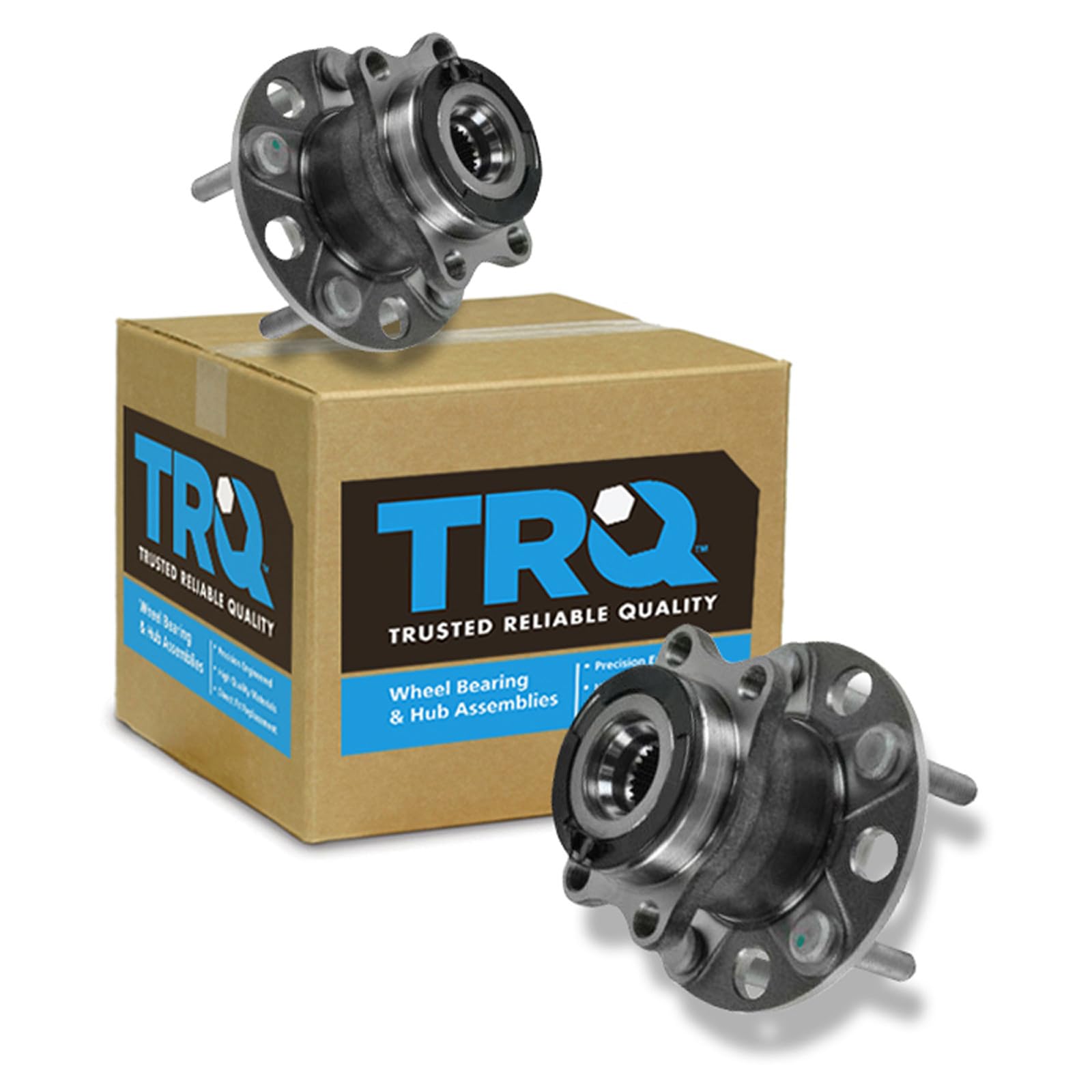 TRQ Rear Wheel Bearing and Hub Assembly Set 2 Piece