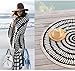 LJKEN Indian Mandala Round Roundie Beach Throw, Tassel Fringing Cotton Throw Tapestry Yoga Mat Table Cloth Hippy Boho Gypsy Tablecloth Wall Hanging
