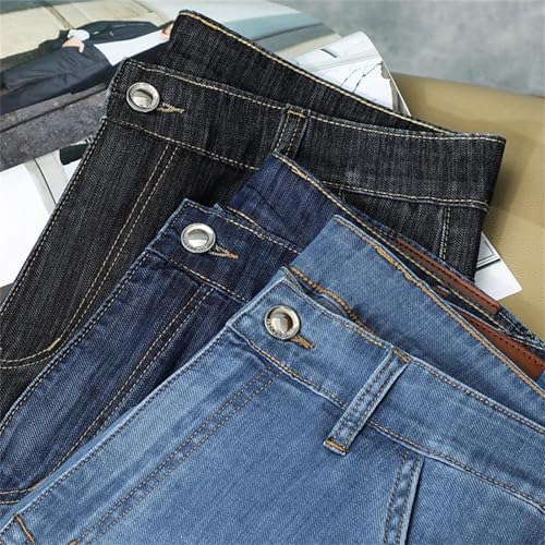 Men's Jeans Summer Cotton Denim Pants Classic Business Straight Work Trousers Casual Plus Size Clothing2