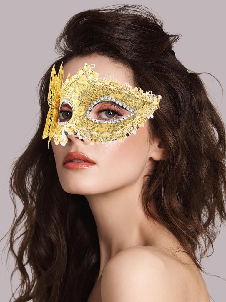 Costume Masks for Women Butterfly Mask Venetian Carnival Masks Mardi Gras Halloween Party Ball Prom Mask One Piece