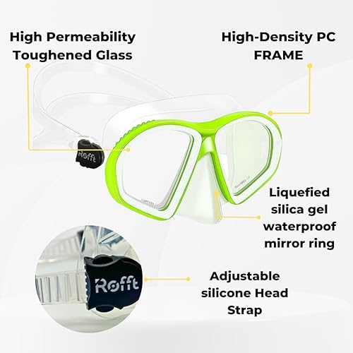 Miniatura 5 de Mask Snorkel Set, Travel Size Snorkeling Gear for Kids with Panoramic View Anti-Fog Mask and Gear Bag for Swimming Training, Snorkeling Kit Diving
