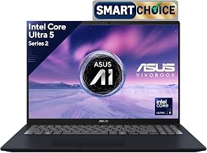 ASUS Vivobook 16,Smartchoice, Intel Core Ultra 5 (Series 2),16GB RAM,512GB SSD,FHD+,16",60Hz,Backlit Keyboard,Windows 11,M365 Basic (1Y), Office Home 2024,Blue,1.88 kg X1607CA-MB139WS, AI Laptop