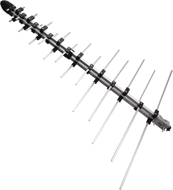 Antenas Antena HDTV para exteriores UHF VHF unidireccional de elemento directo, alcance de más de 60 millas, 4K 8K UHD, TV NEXTGEN, con hardware de montaje ajustable para todo clima