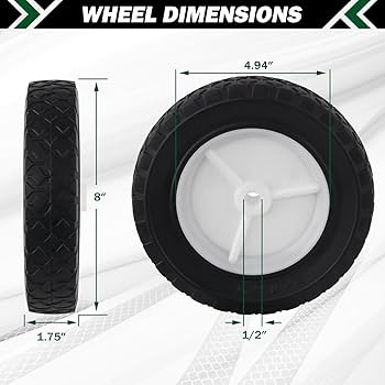 Amazon.com: CheeMuii 8 Inch Push Mower Wheels 2 Pcs 8