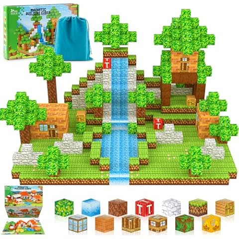 Magnetic Blocks for Kids,Building Toys for Boys & Girls Ages 3-5 6-8 8-12. STEM Learning, Montessori, Fidget, Sensory Cubes. Magnet Tiles Block Gifts for Toddler 3+ Year Old Cover