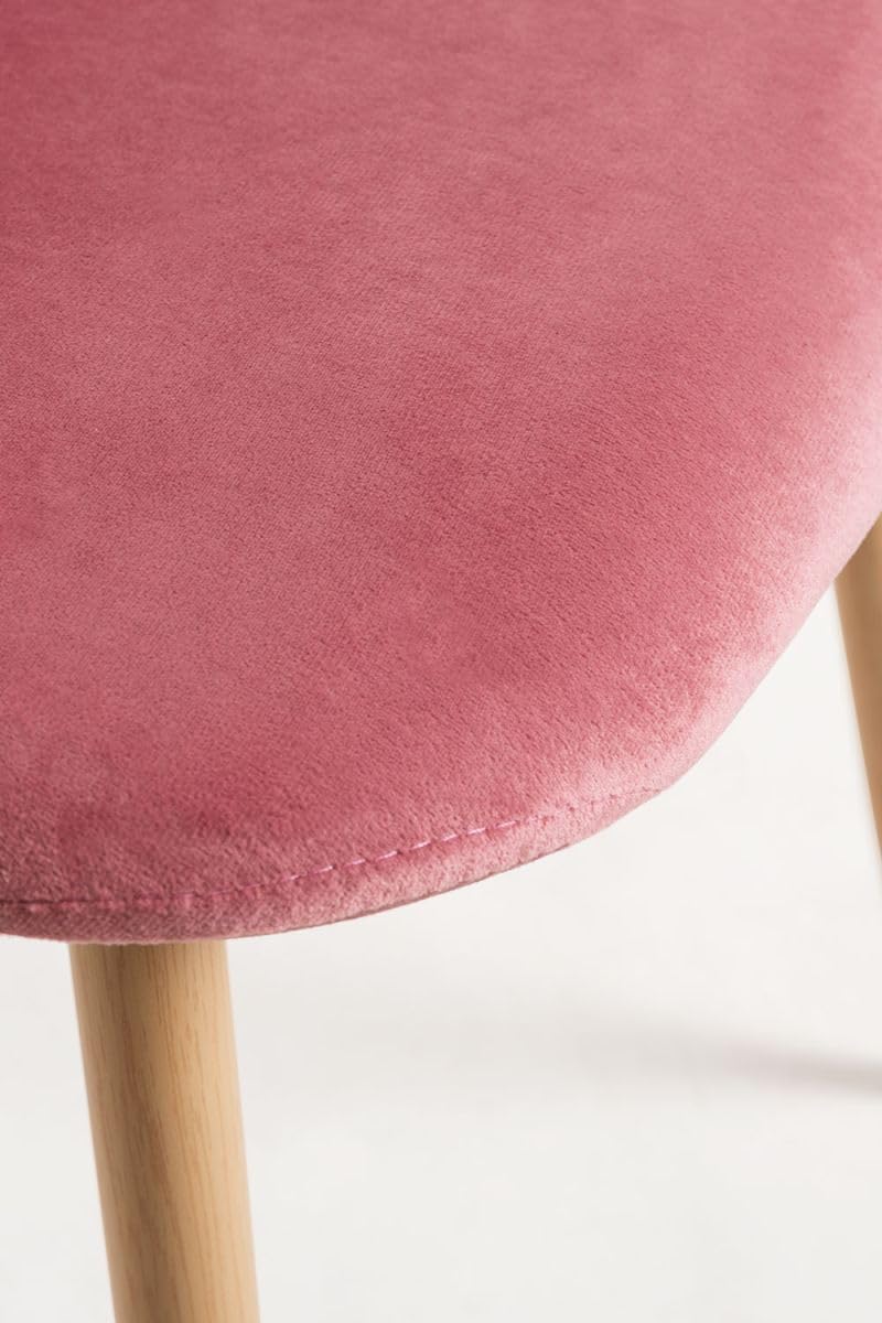 Regalos Miguel - Sillas Comedor - Silla Teok Terciopelo - Rosa