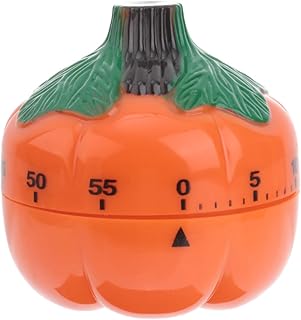 Cabilock Pumpkin Shaped Mechanical Kitchen Timer 60-Minute Wind-up Countdown Timer for Cooking Baking Halloween Party Favors