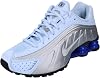 Nike Shox R4 Zapatos para Mujer Color: Azul Claro/Plateado Metálico-Rojo Carrera 1