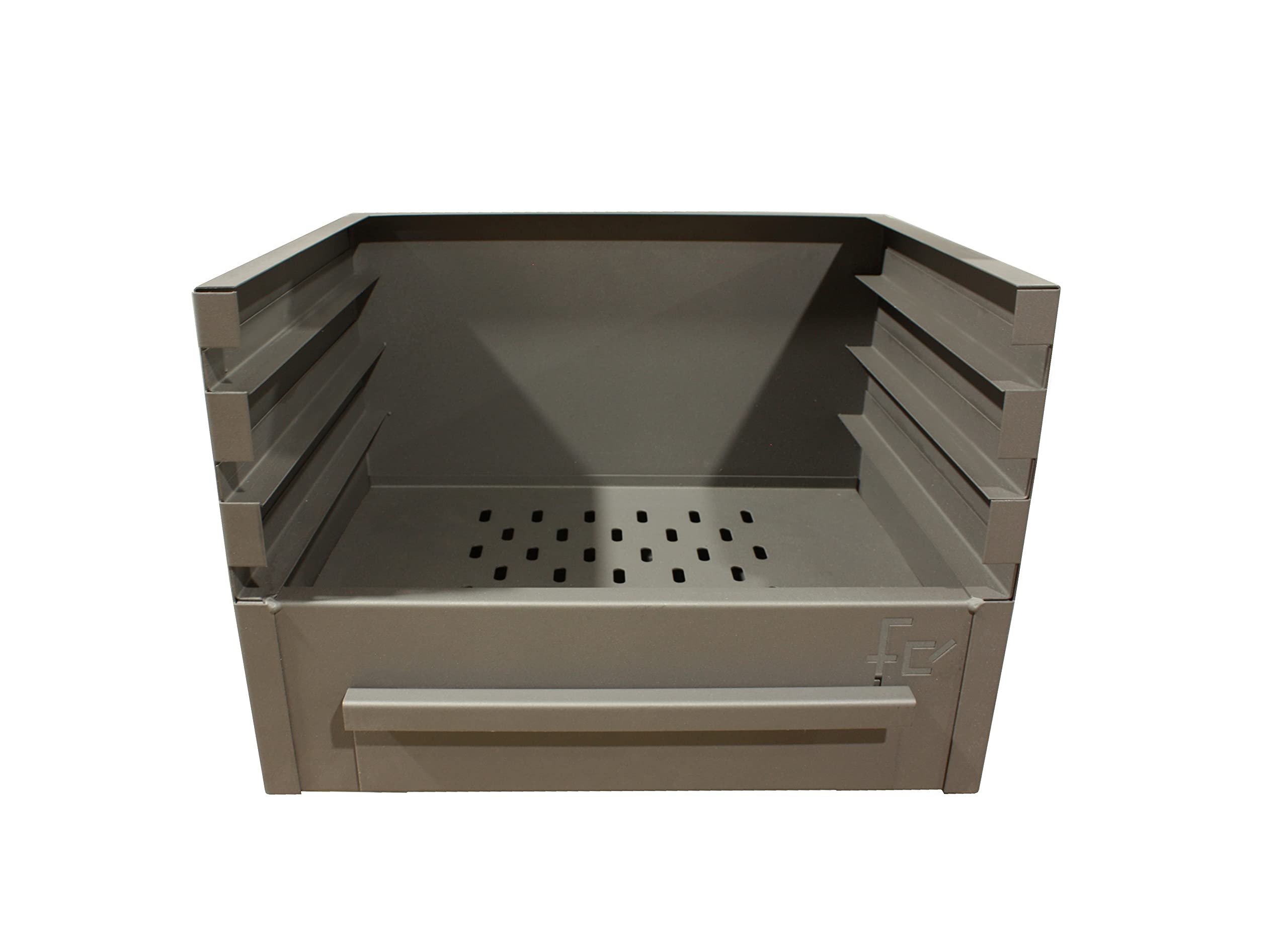 Cajón para Barbacoa con parilla, barbacoa rectangular 60x41 carbón y leña con 3 alturas y cajón para cenizas.