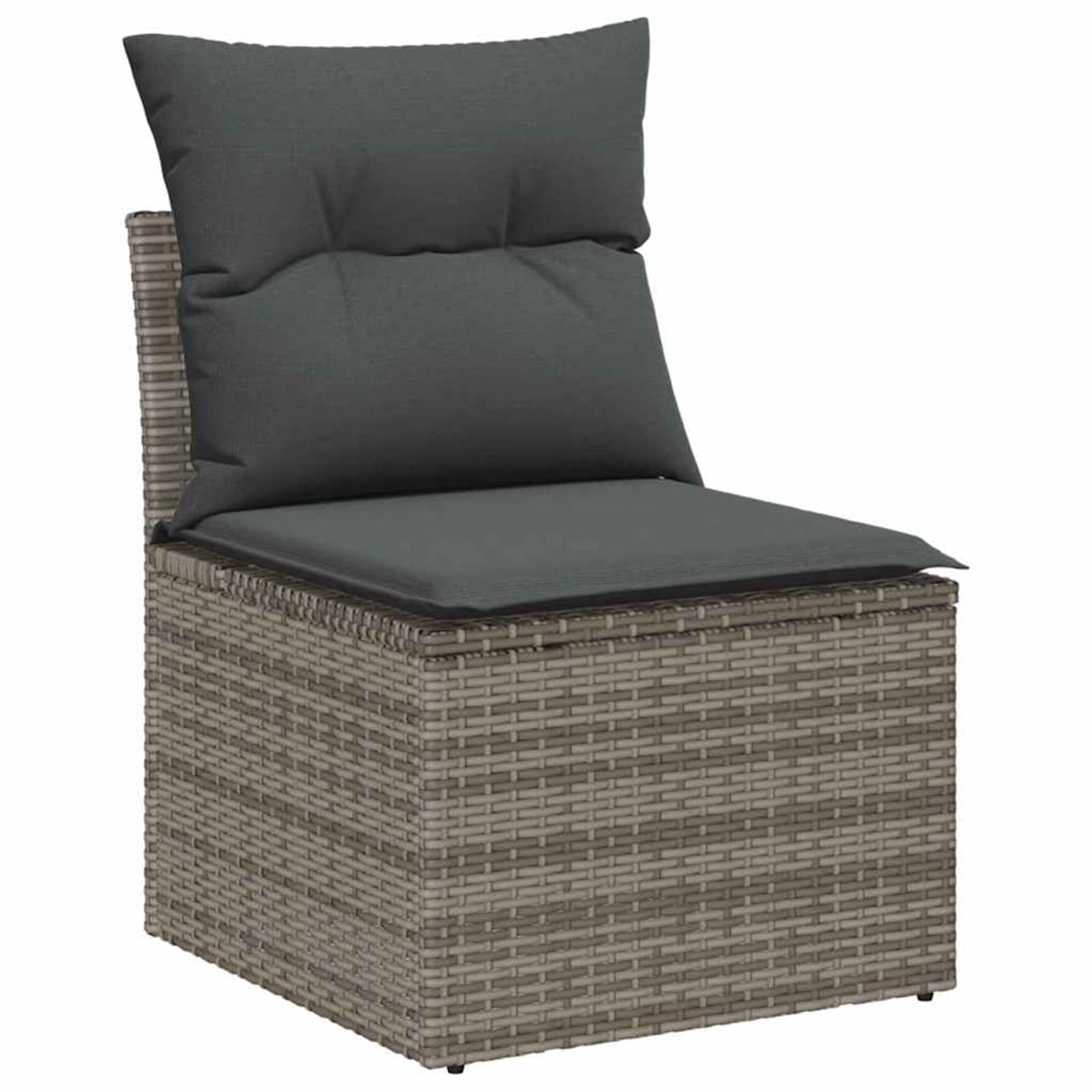 ATOMSTACK MAKER HOMELEN - Set di mobili da giardino in polyrattan, 7 pezzi, con cuscino, grigio e marrone, resistente alle intemperie, tavolo e sedie modulari, per terrazza, balcone, feste in giardino