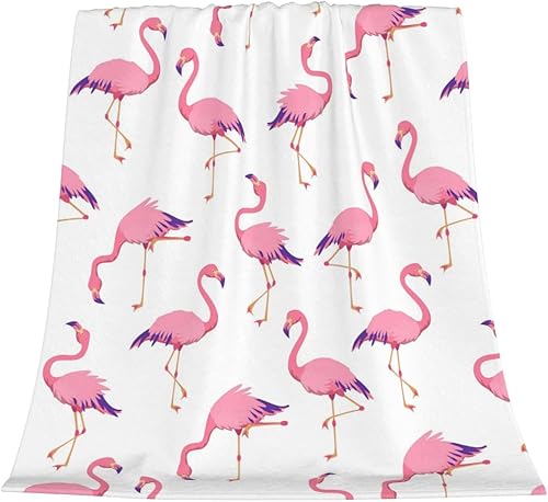 Miniatura 8 de Manta de flamenco para mujer, suave manta de forro polar de verano de 50 x 40 pulgadas, manta ligera de viaje para cama, sofá, bonita decoración del