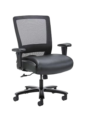 Boss Office Products Big and Tall Mesh Task 400 lbs Weight Capacity Chair, Black
