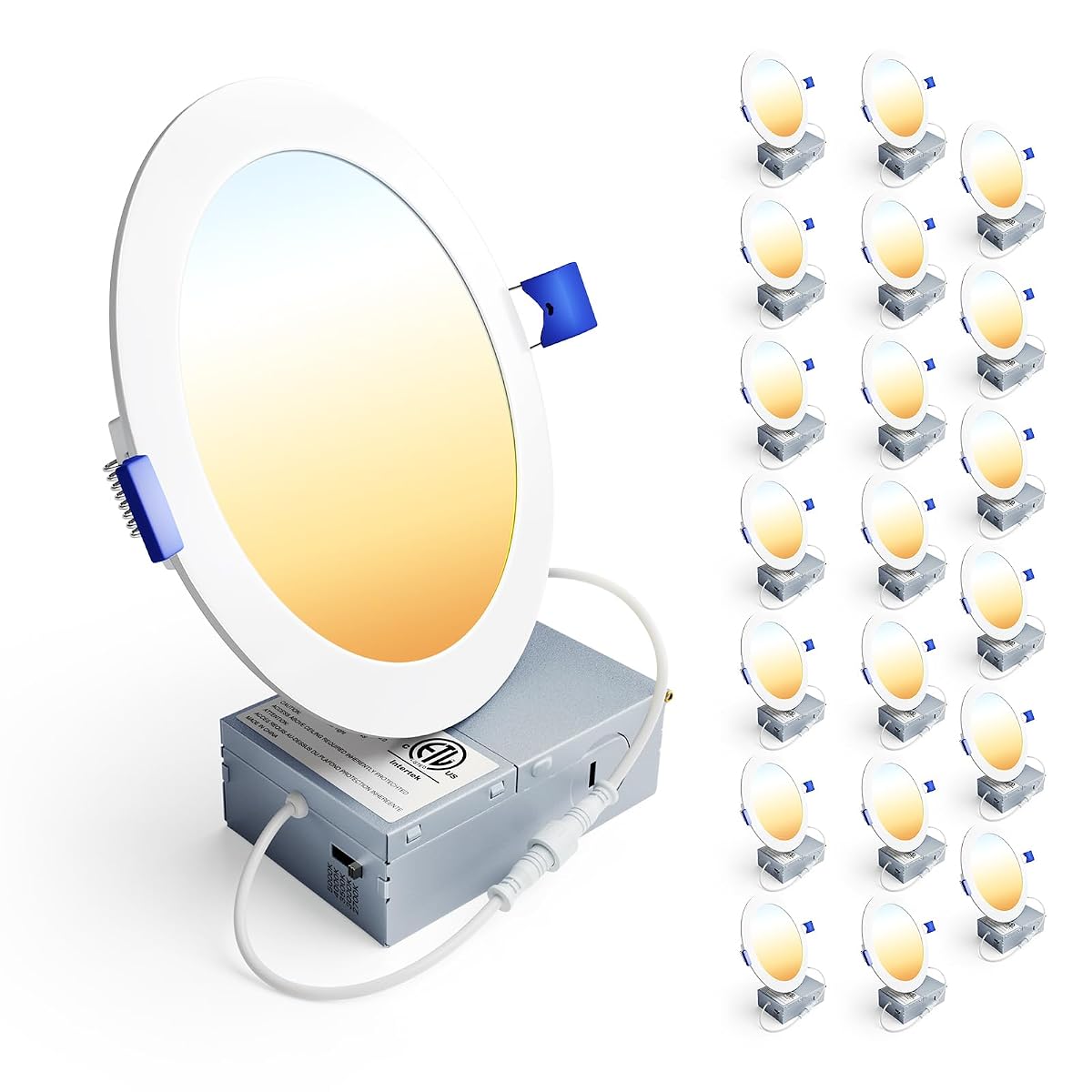 Ensenior 6 Inch LED Recessed Light, Dimmable 2700K-5000K, 1200LM, Ultra-Thin