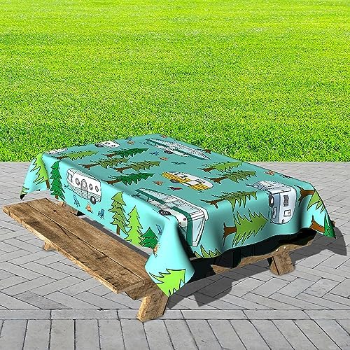 Amazon.com: HAPPY DEALS ~ Tablecloth | 1 PC | Love to Camp : Home & Kitchen