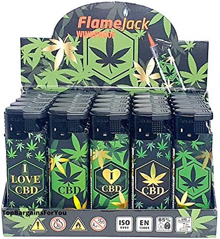 Zactly - 5 x FlameJack Colourful Windproof Dustproof Jet Lighters Really Powerful  LIMITED EDITION (Glitter Texture)