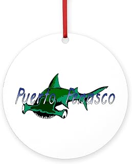 CafePress Puerto Penasco Mexico Round 4" MDF Holiday Ornament
