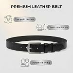 BELTER Leather Belt Mens Leather Belts Mens Belts 100% Full Grain Leather Jeans Belt Men for Casual,Cowboy & Work Wear