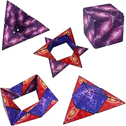 Cubo Mágico Shape Shifting Galaxy Magnético Mutável, Desafiante Quebra-Cabeça