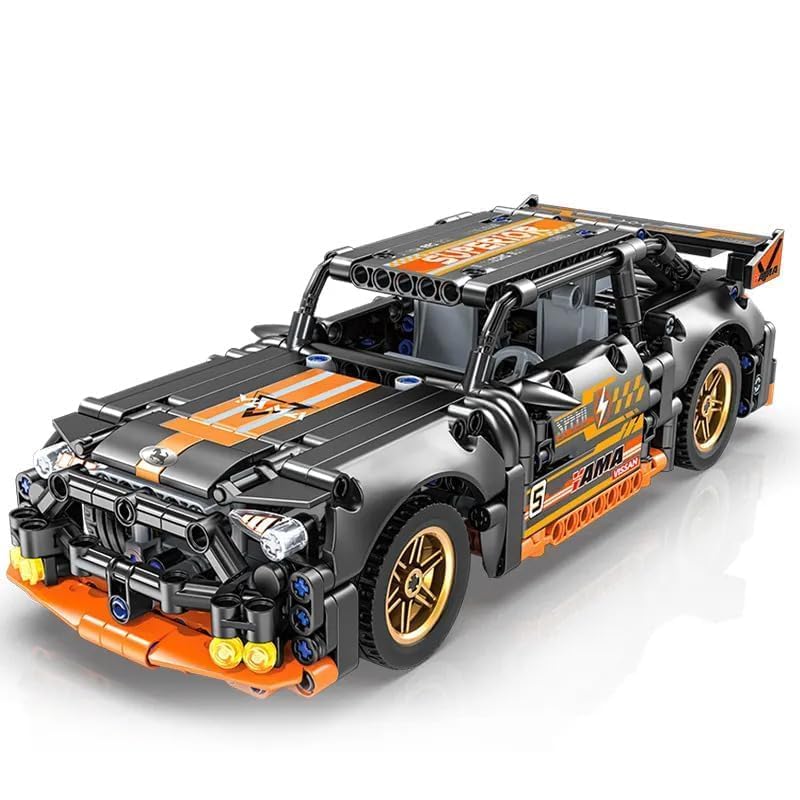 Racing Sports Car Building Block Set | DIY Technic Construction Toy for Kids & Adults | Pull Back Speed Car Model with Realistic Design | Educational Engineering Gift for Boys & Girls-picture-17