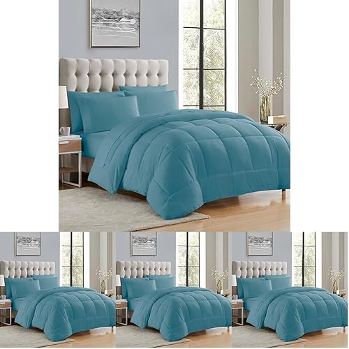 Vista 67 de Sweet Home Collection Juego de edredón de 7 piezas Bolsa de color sólido para todas las estaciones, manta alternativa de plumón suave y lujosas Camel