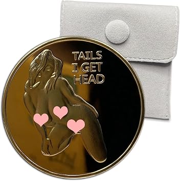 Elegant Curvy Blonde Lady Morgan Hobo Art Coin with Gift Pouch | Exquisite engraved vintage replica token, novelty lucky collectible souvenir coin with portable storage gift bag