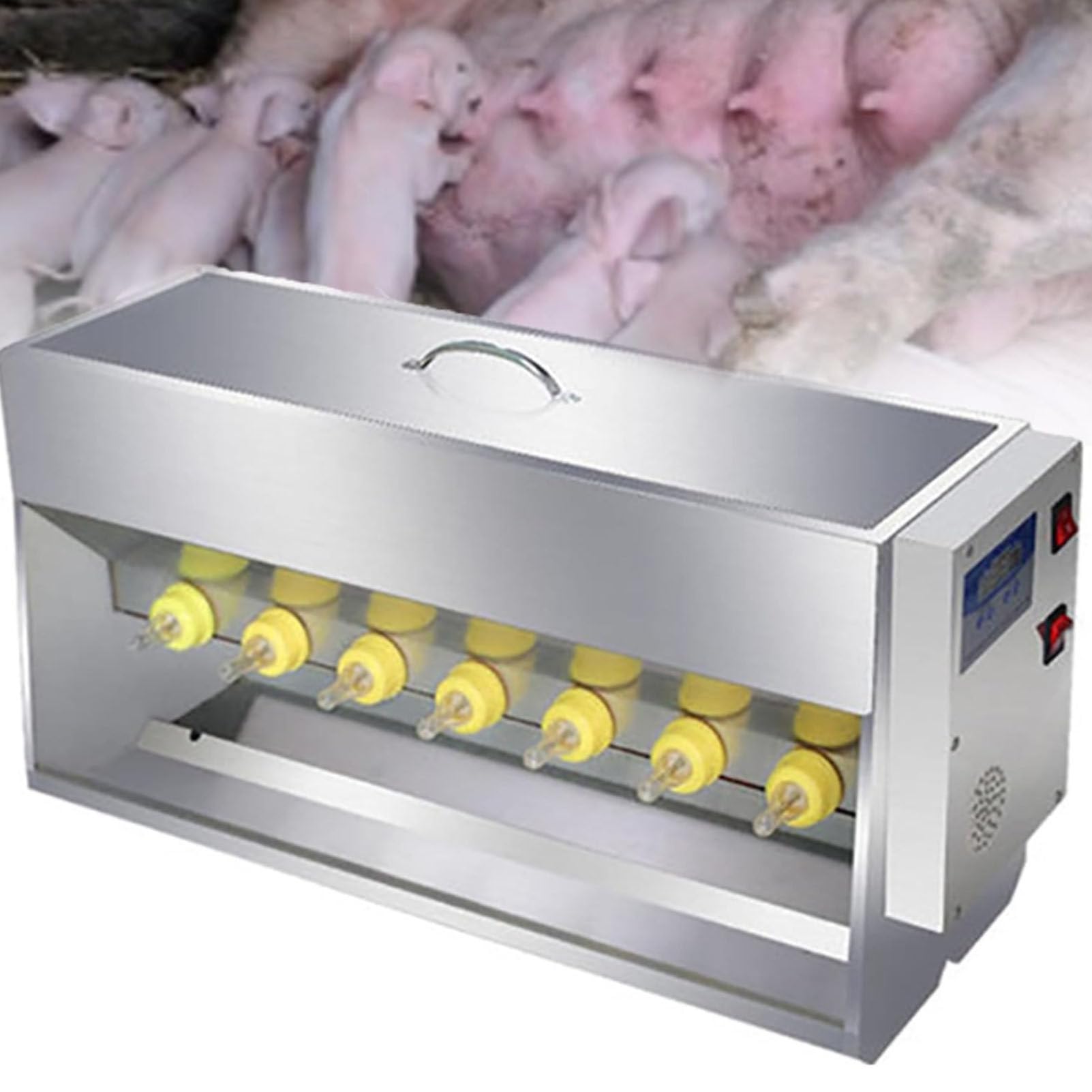 Alimentador automático de leche para lechones, ganado pequeño y crías con pezones