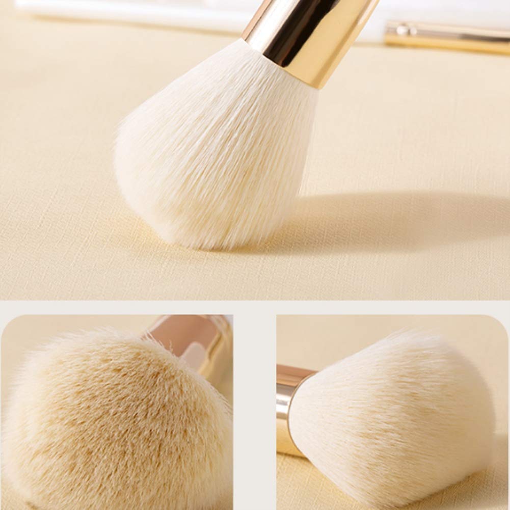Set di Pennelli per Il Trucco Set Completo di Pennelli per Ombretto, Fard, Fondotinta Super Morbidi Strumenti per Il Trucco per Principianti Pennello per Fondotinta Morbi,