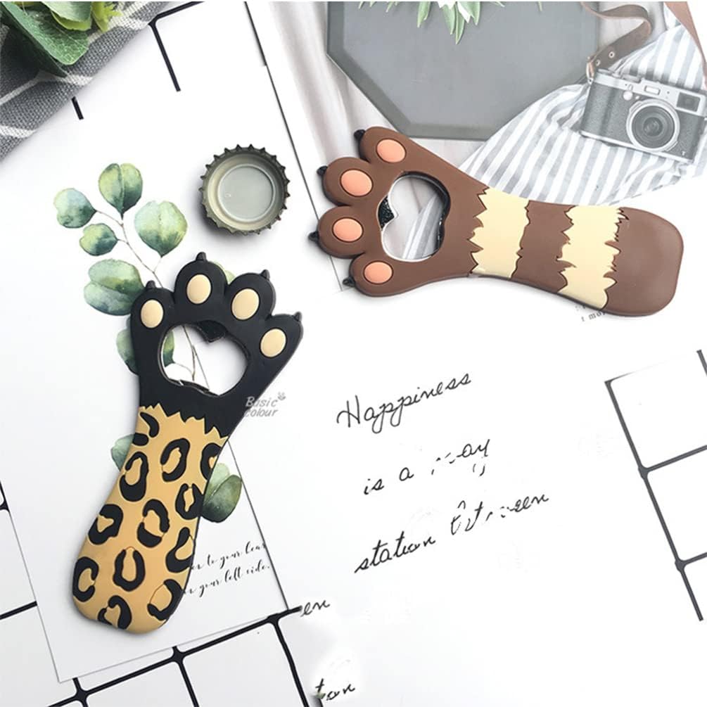 Cat Paw Bottle Opener: 2pcs Silicone Metal Wine Beer Opener for Beer Bartender Kitchen Barware Novelty Bottle Opening Tool Accessory Gifts: Home & Kitchen