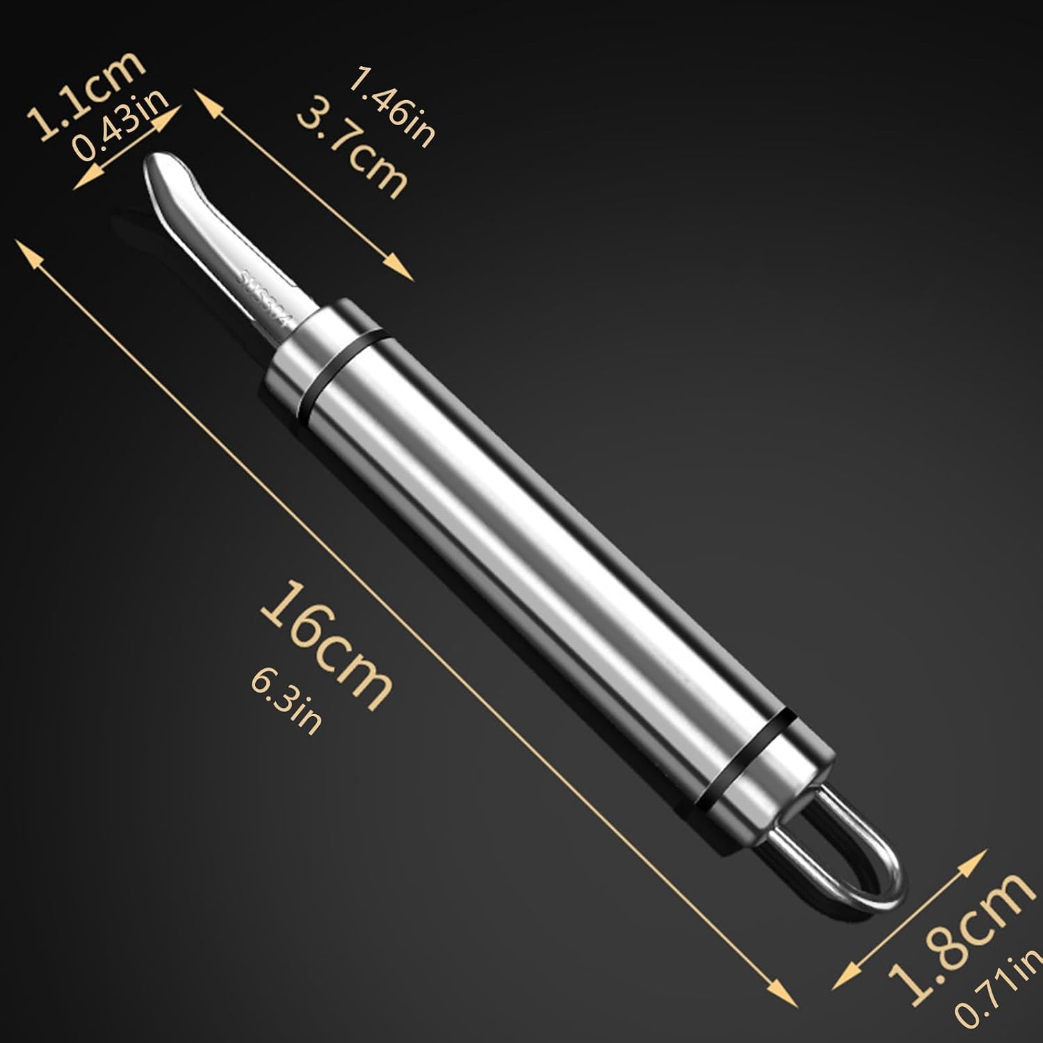 2 Pieces Longans Pears Corer,Stainless Steel Handheld Longan Corer,Portable Vegetable Core Remover,Cherry Core Removal Tool