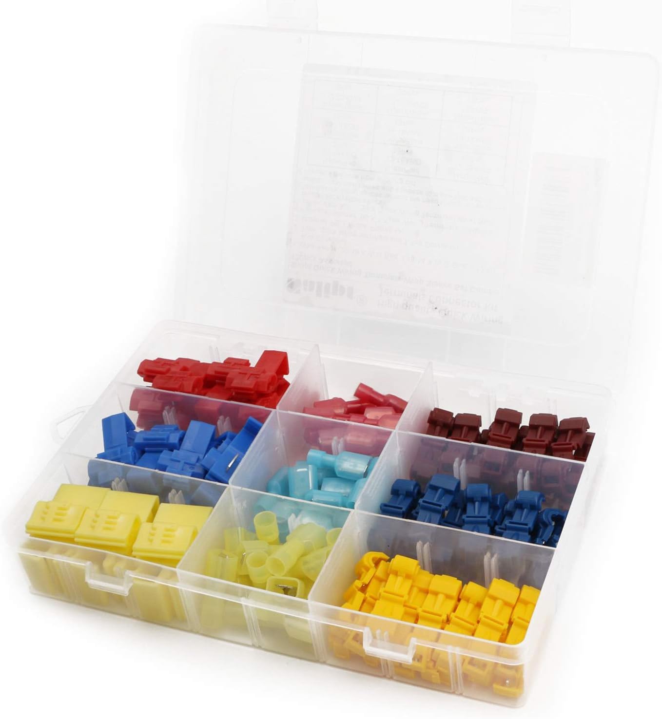 Salipt Quick Splice Solderless Terminals and T-Tap Electrical Connector Assortment Set, 125 Pieces with Case