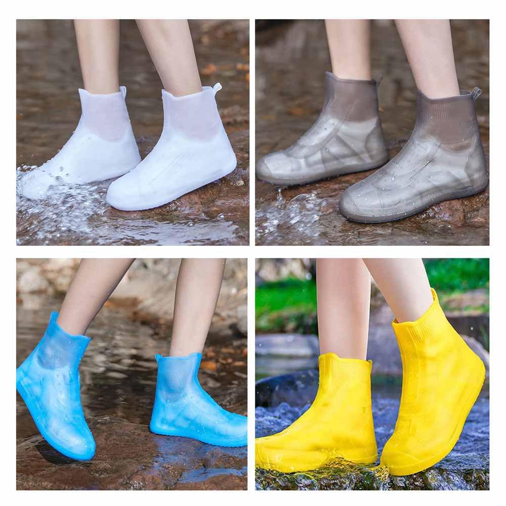 1 Paar Wasserdichte Silikon-Schuhüberzüge S/M/L, Rutschfeste Gummi