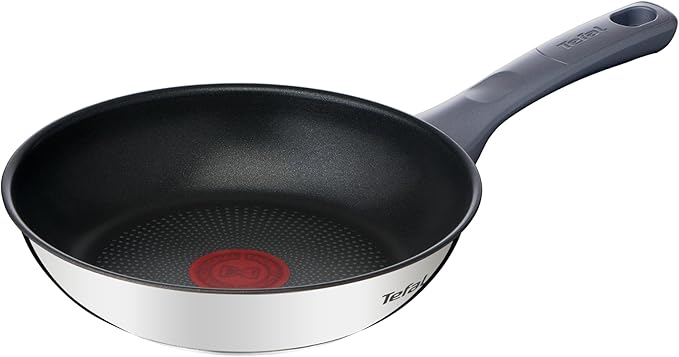 Tefal Daily Cook - Sartén de 20 cm, Apto inducción, antiadherente, revestimiento titanio, Thermo-signal, apto lavavajillas y horno, acero inoxidable oferta Amazon