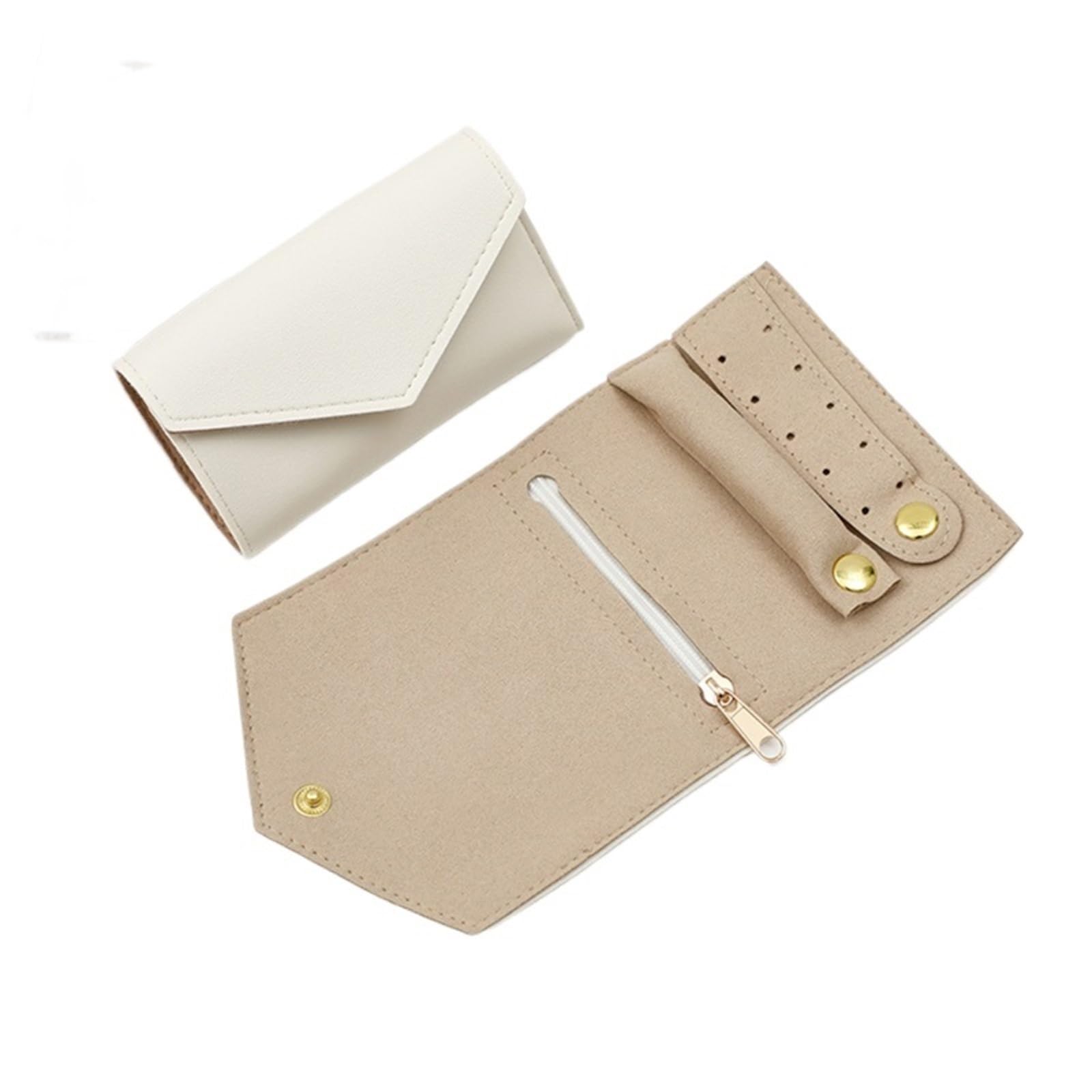 RRYPBOVG Jewelry Storage Bag 2pcs Jewelry Organizer Roll Up Bag Case Travel Portable Bracelet Ring Necklaces Earring Display Pouch Storage