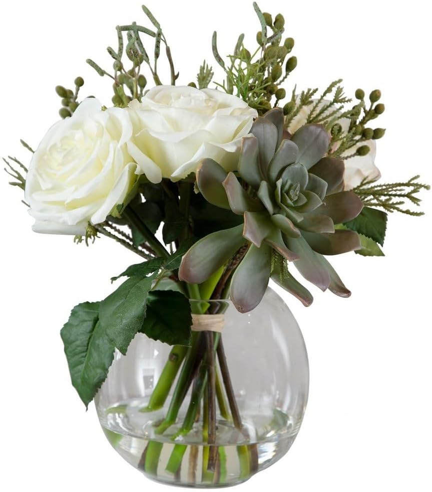 Uttermost Belmonte - 14 Inch Floral Bouquet and Vase