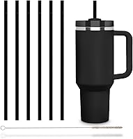 Vista 19 de Halm - Pajitas de vidrio – 6 popotes cortos de 6 pulgadas doblados reutilizables + cepillo de limpieza sin plástico – Apto para lavavajillas