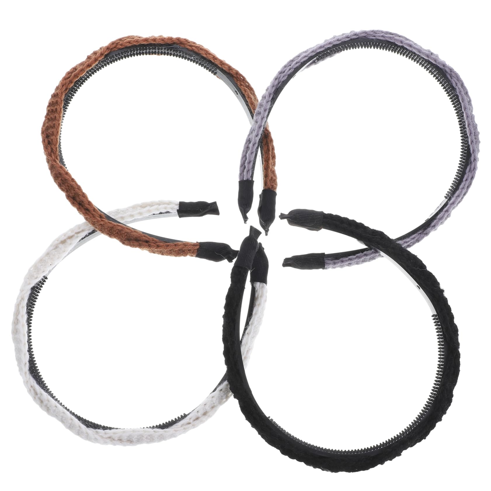 FRCOLOR 12pezzi Fascia Intrecciata Per Donne Di Cerchietti Eleganti Neutri Accessori Moda Per Acconciature Leggera e Antiscivolo Perfetta Per Ogni Occasione
