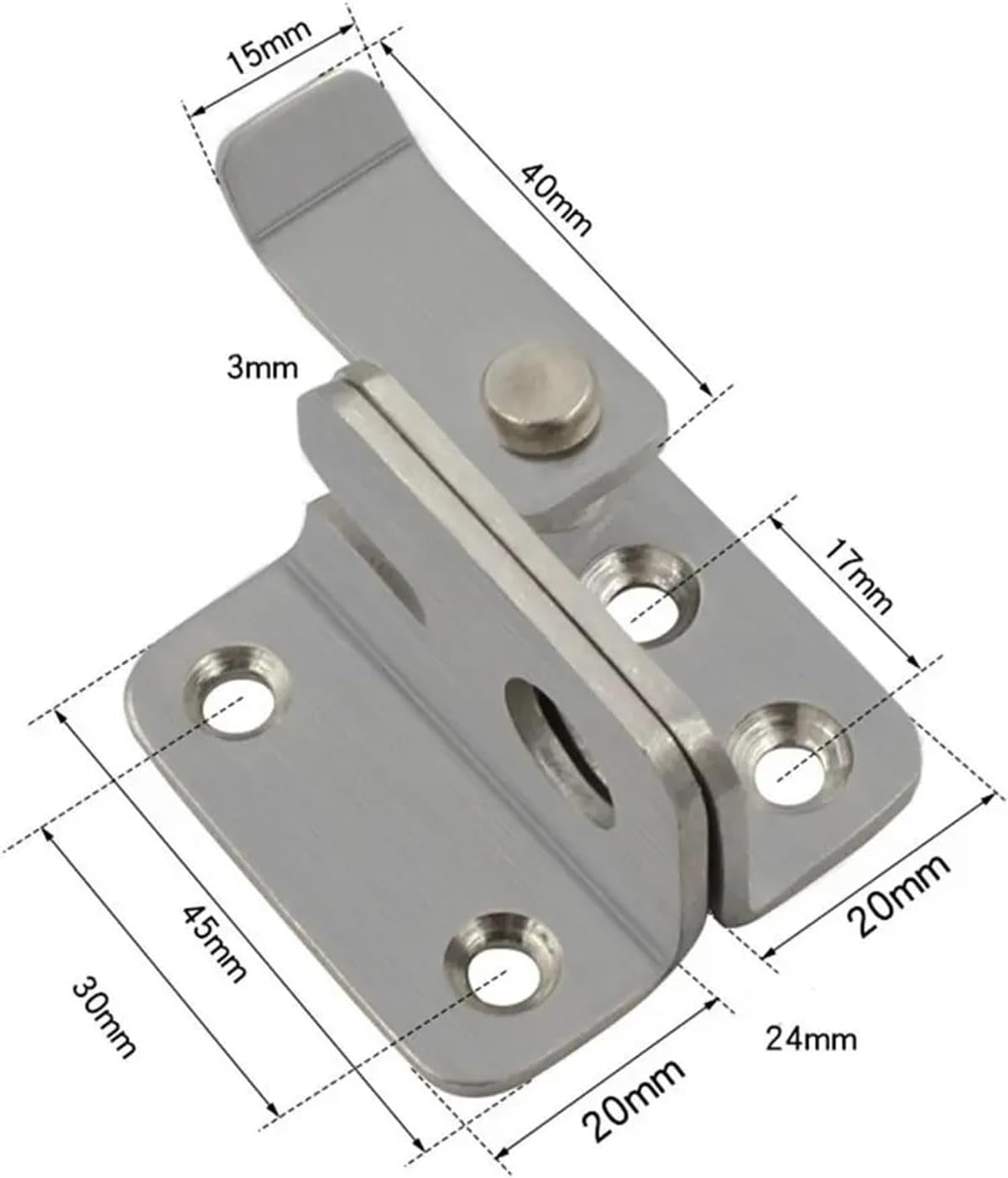 Thicken Theft Door Lock Buckle Stainless Steel Door Latch Padlock Cabinet Hanging Bolt Home Furniture Hardware 1Pcs(Style 2)