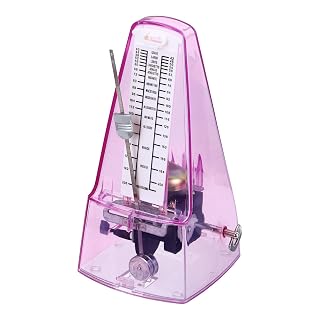 QUARKZMAN Metronome Mecanique Metronome Universel Transparent Rose - Les Beatles, Paul McCartney, John Lennon, RIngo Starr, George Harrison