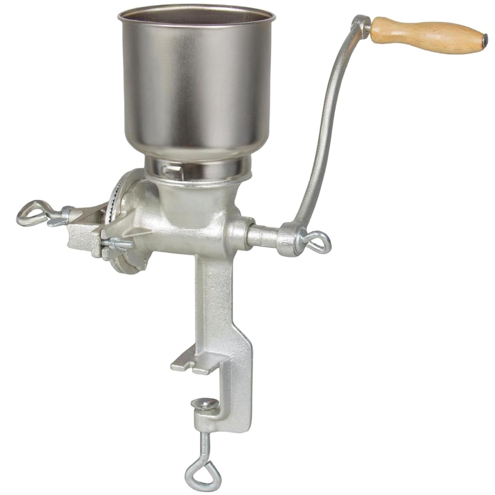 Yeaxxsqy Heavy Duty Grain Grinder with High Hoppers Manual Wheat Grinder with Hand Crank for Corn Rice Soybeans Pepper Chickpeas, Wheat
